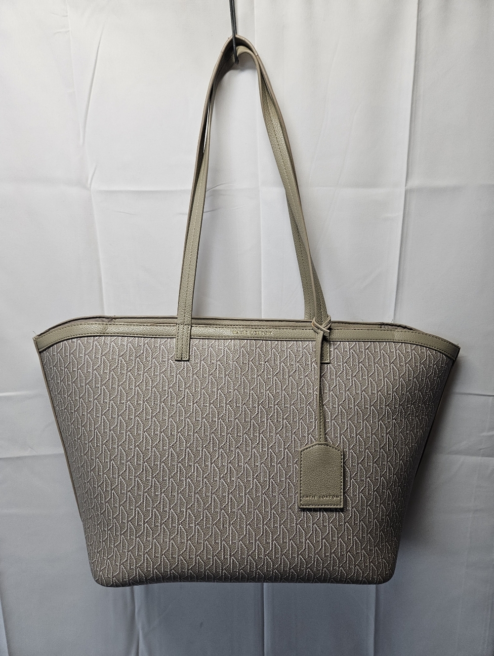 Katie Loxton Large Beige Taupe Monogram Tote NWOT